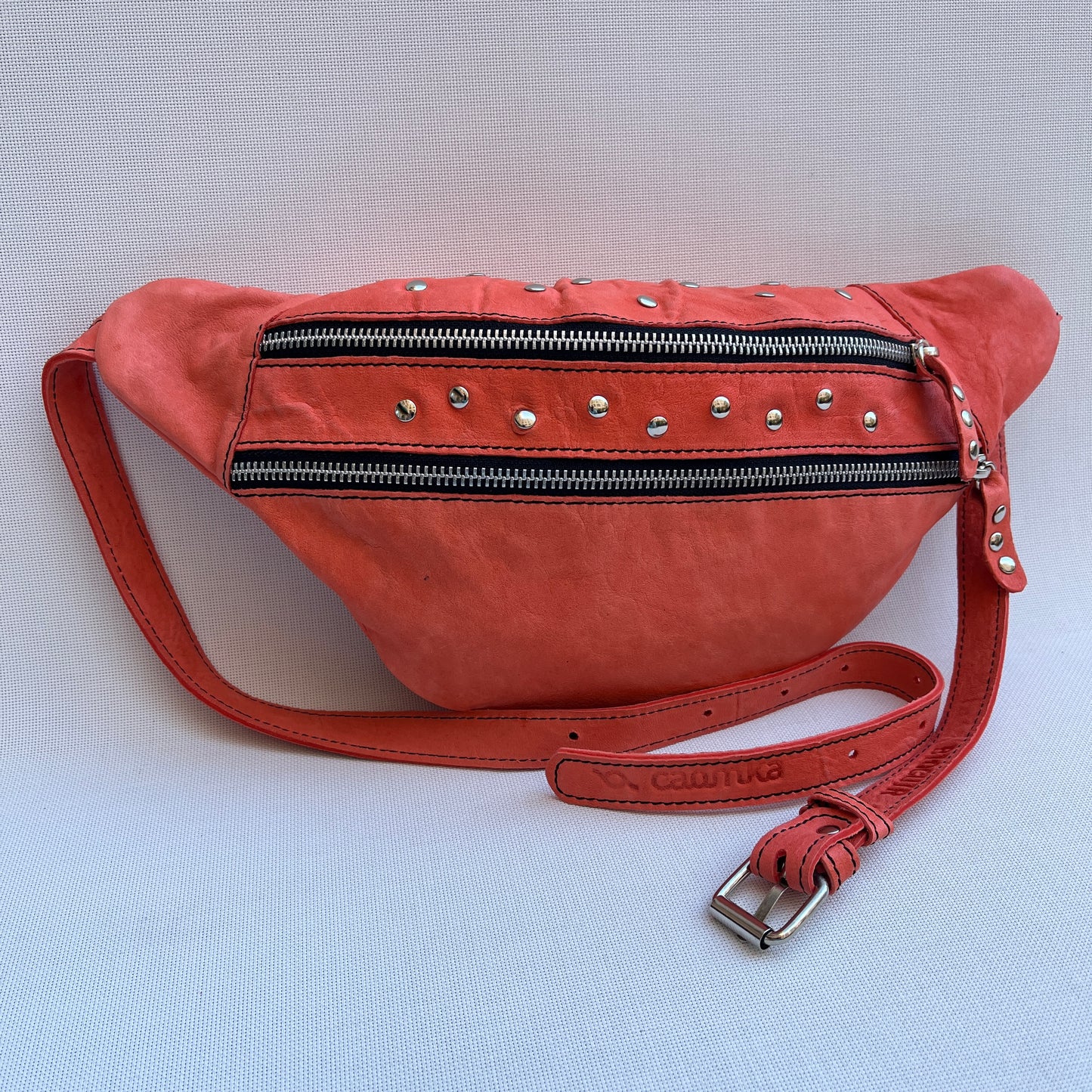 Premium Retro Chic Orange · Piel natural BioCuir® · Pieza Exclusiva Núm. 12652