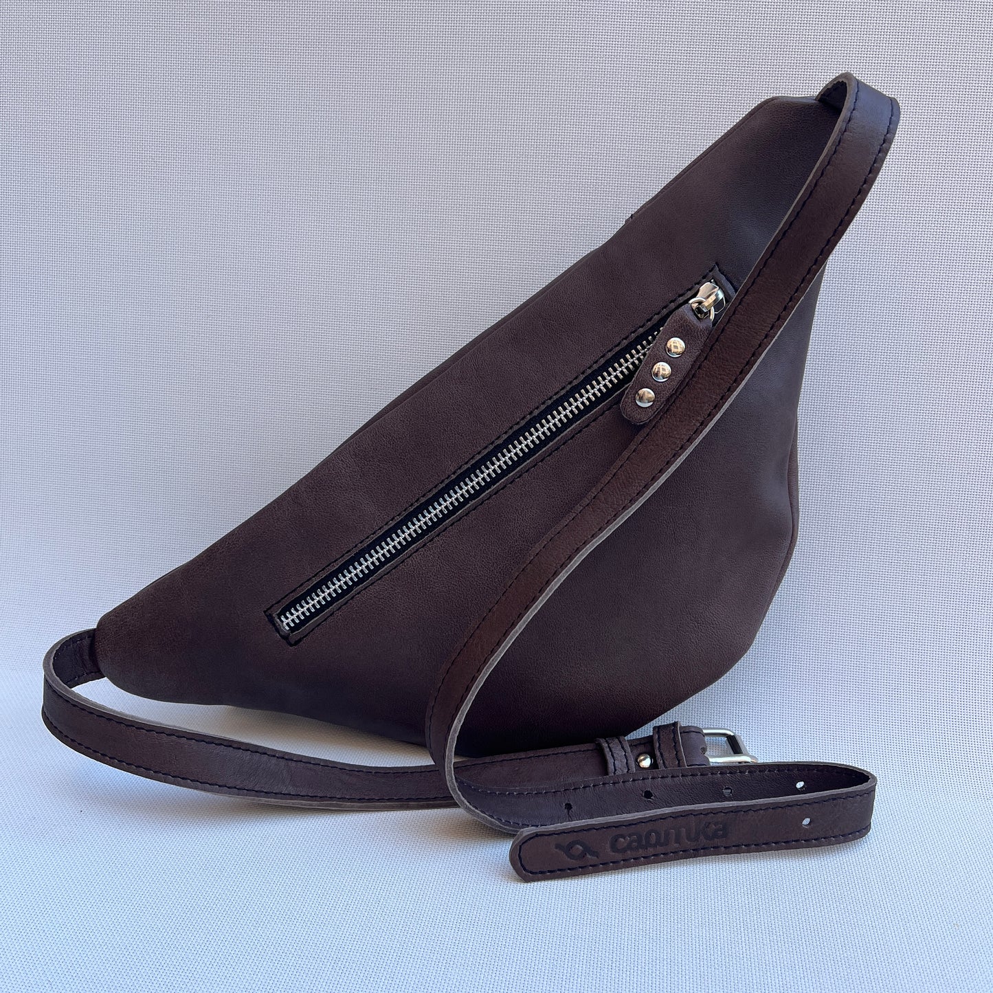 Retro Chic Taupe BioCuir® Natural Leather Exclusive Piece No. 12657