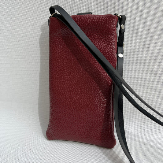 Mobile Holder Design Alfa Natural leather Bordeaux