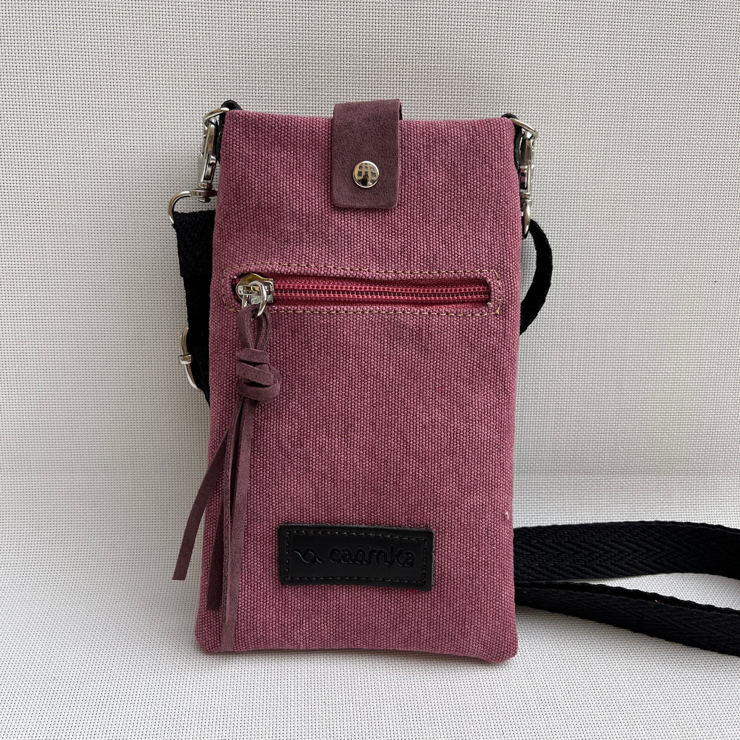 Mobile Holder · Natura Design · Hemp Natural Fabric · Bordeaux
