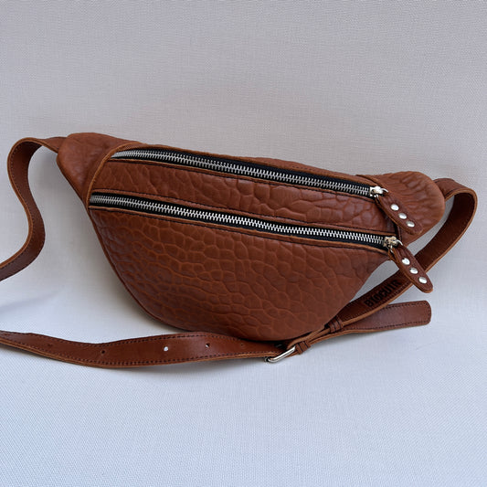 Retro Chic Brown BioCuir® Natural Leather Exclusive Piece No. 11900