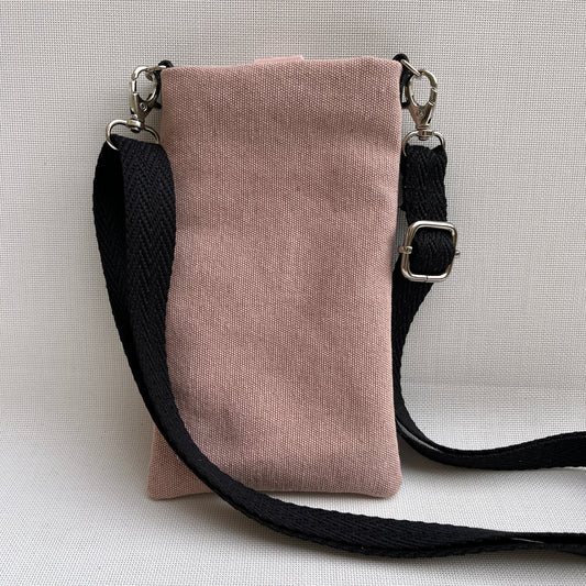 Mobile Holder · Natura Design · Hemp Natural Fabric · Pale Pink