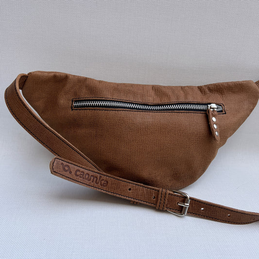 Premium Retro Chic Brown Natural BioCuir® Leather Exclusive Piece No. 11906