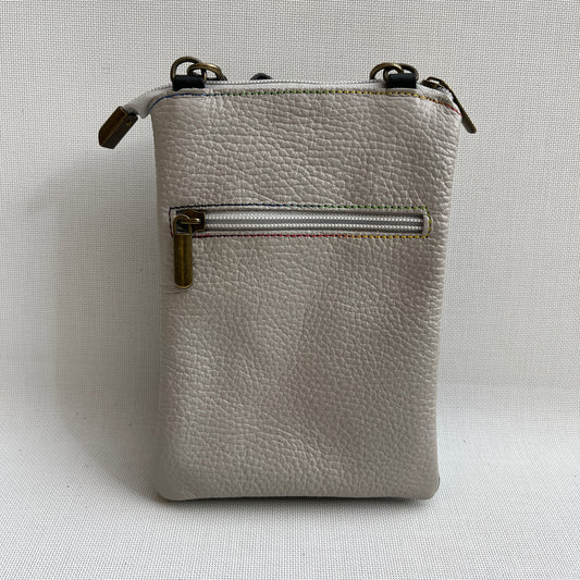 Mobile Holder · Top Design · Natural leather · Pearl