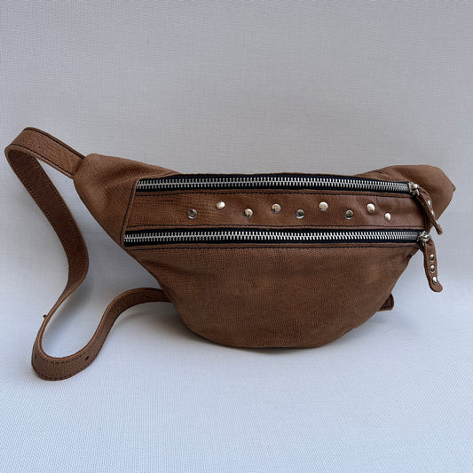 Premium Retro Chic Brown Natural BioCuir® Leather Exclusive Piece No. 11906