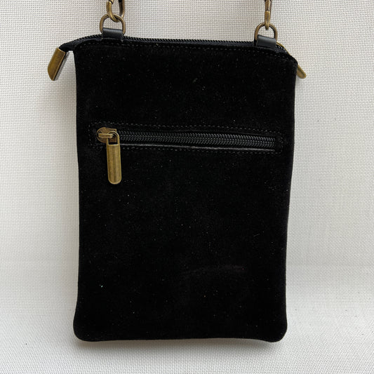 Mobile Holder Zebra design Natural leather