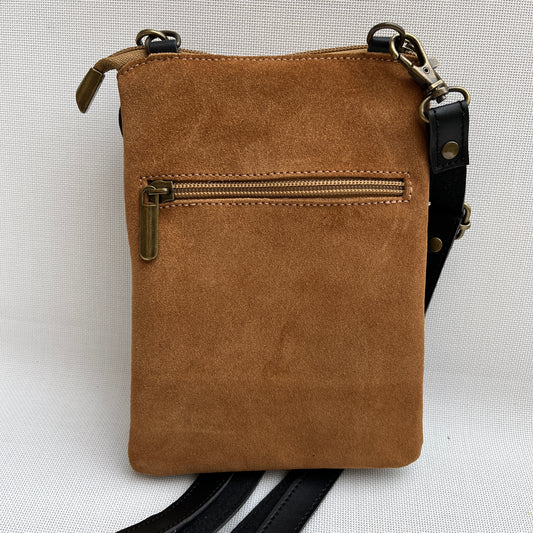 Mobile Holder Cow Design Natural leather