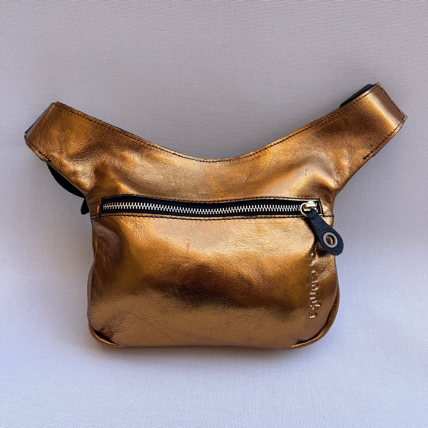 Spezielles Pistachio Green &amp; Old Gold Natural BioCuir® Leather Exclusive Piece No. 13205