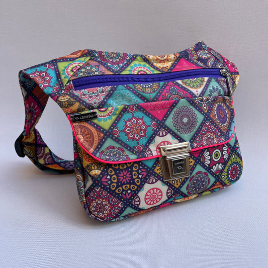 Special Square Mandalas · Waterproof + Back pocket · Unique Piece No. 10452