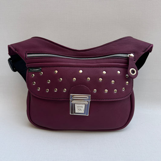 Premium Bordeaux &amp; Silver Natural BioCuir® Leather Exclusive Part No. 11864