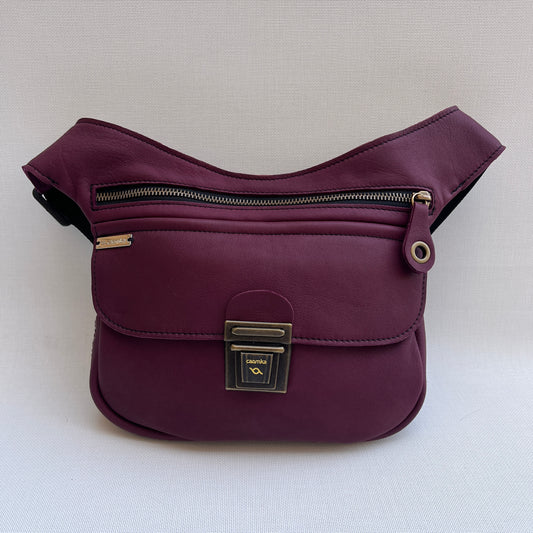 Classic Bordeaux &amp; Old Gold Natural BioCuir® Leather Exclusive Part No. 11870