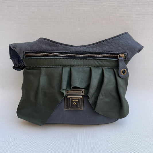 Special Gray &amp; Green Top Gemma BioCuir® natural leather Unique Piece No. 11873