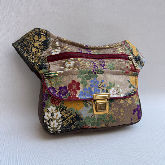 Special Japanese Flowers + Back pocket Unique Piece No. 12686