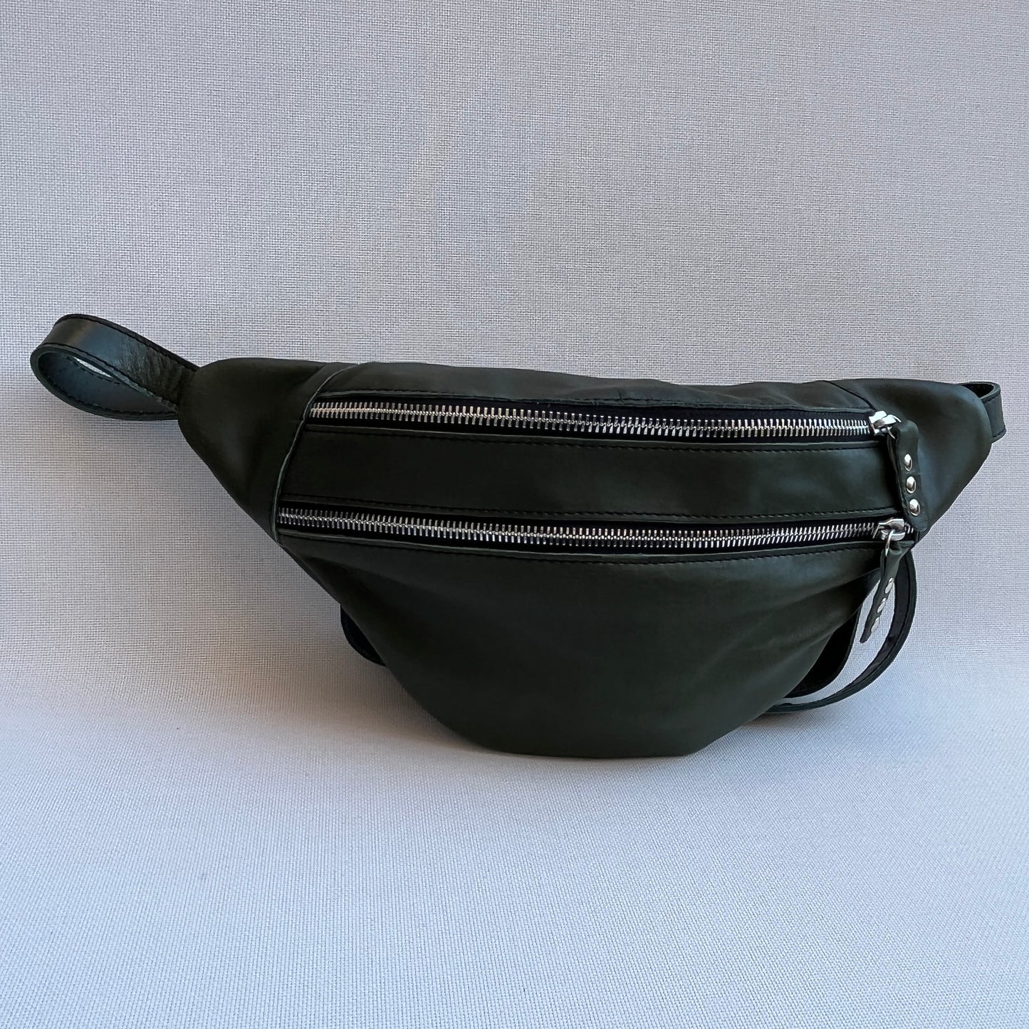 Retro Chic Bottle Green Natural leather BioCuir® Exclusive Piece No. 11022
