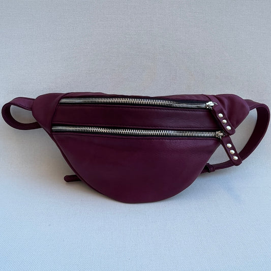 Retro Chic Lilac-Purple BioCuir® Natural Leather Exclusive Piece No. 10782