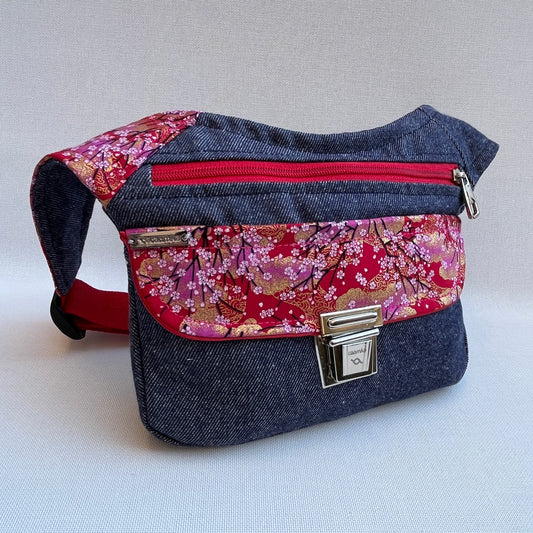 Special Jeans &amp; Japanese Flowers Unique Piece No. 11041