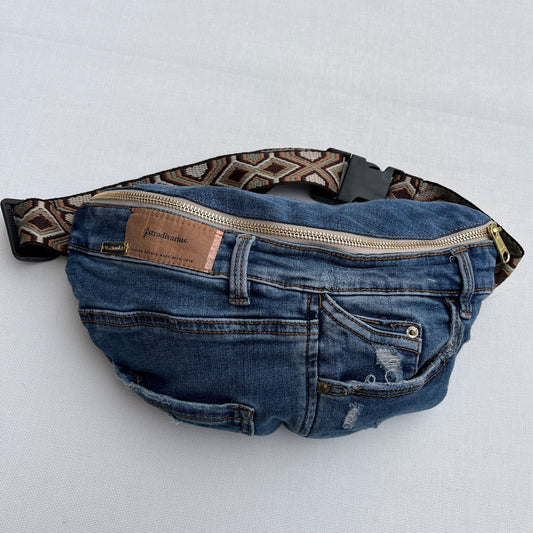 Maxi Retro Chic ♻️ Jeans Recycled ♻️ · Limited Edition · Unique Piece No. 12707
