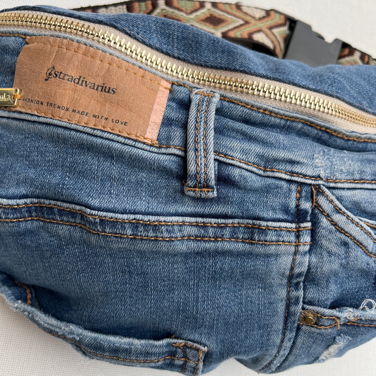 Maxi Retro Chic ♻️ Jeans Recycled ♻️ · Limited Edition · Unique Piece No. 12707