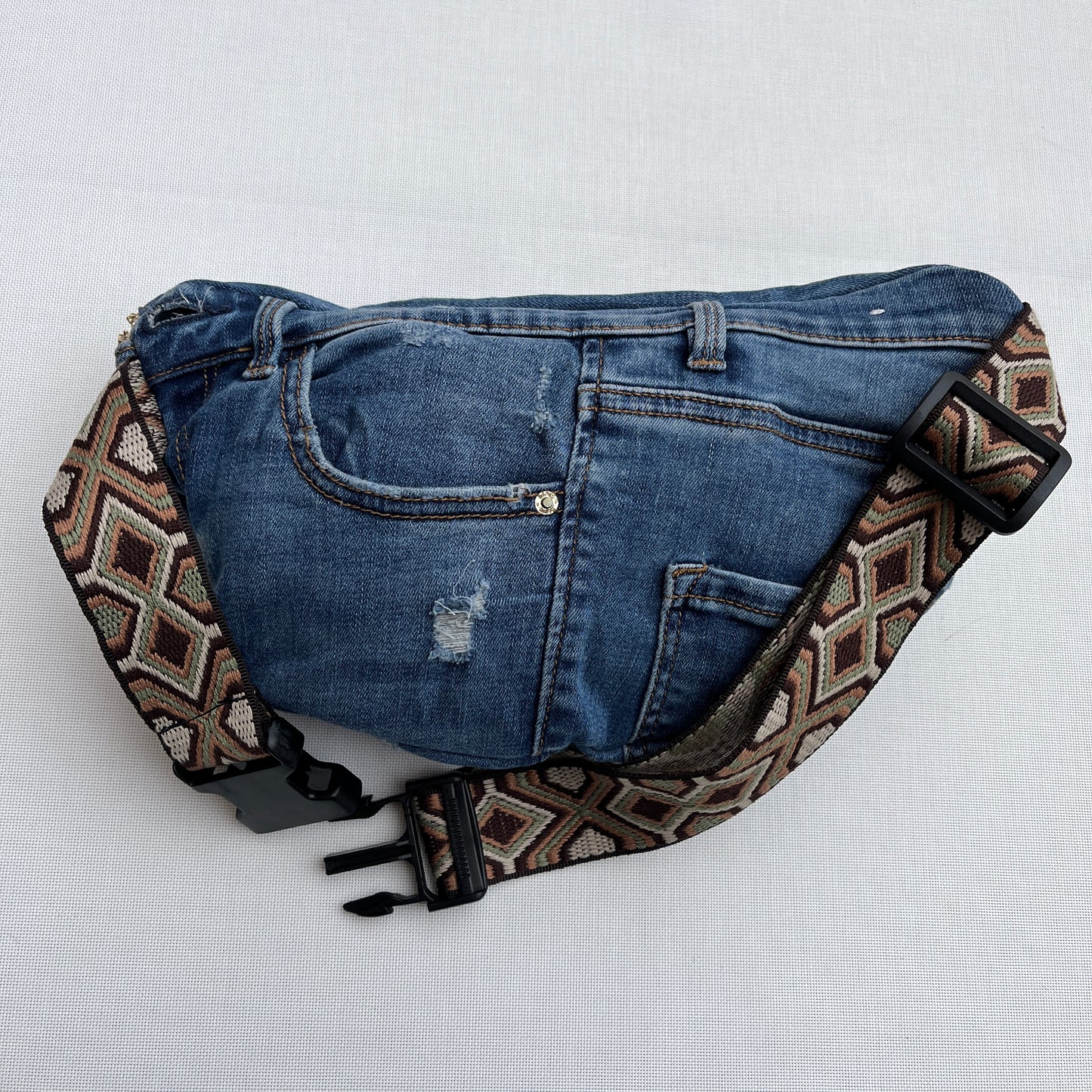 Maxi Retro Chic ♻️ Jeans Recycled ♻️ · Limited Edition · Unique Piece No. 12707