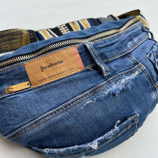 Maxi Retro Chic ♻️ Jeans Recycled ♻️ · Limited Edition · Unique Piece No. 12703