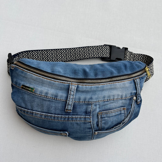Maxi Retro Chic ♻️ Jeans Recycled ♻️ · Limited Edition · Unique Piece No. 12726
