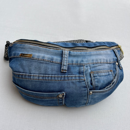 Maxi Retro Chic ♻️ Jeans Recycled ♻️ · Limited Edition · Unique Piece No. 12726
