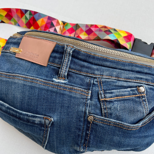 Maxi Retro Chic ♻️ Jeans Recycled ♻️ · Limited Edition · Unique Piece No. 12708