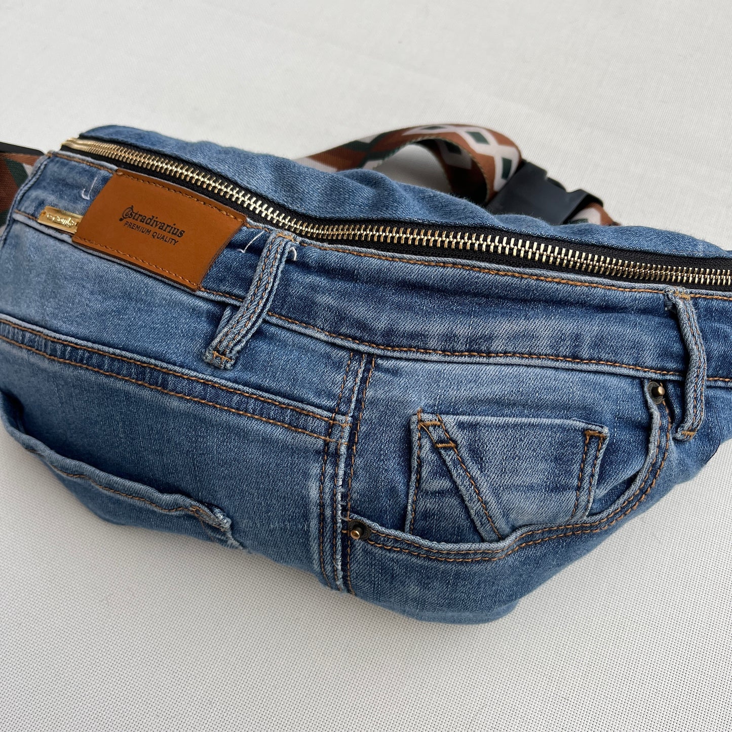 Maxi Retro Chic ♻️ Jeans Recycled ♻️ · Limited Edition · Unique Piece No. 12696