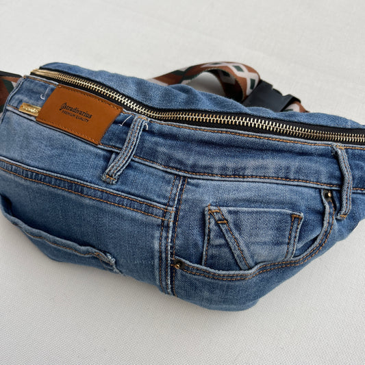 Maxi Retro Chic ♻️ Jeans Recycled ♻️ · Limited Edition · Unique Piece No. 12696