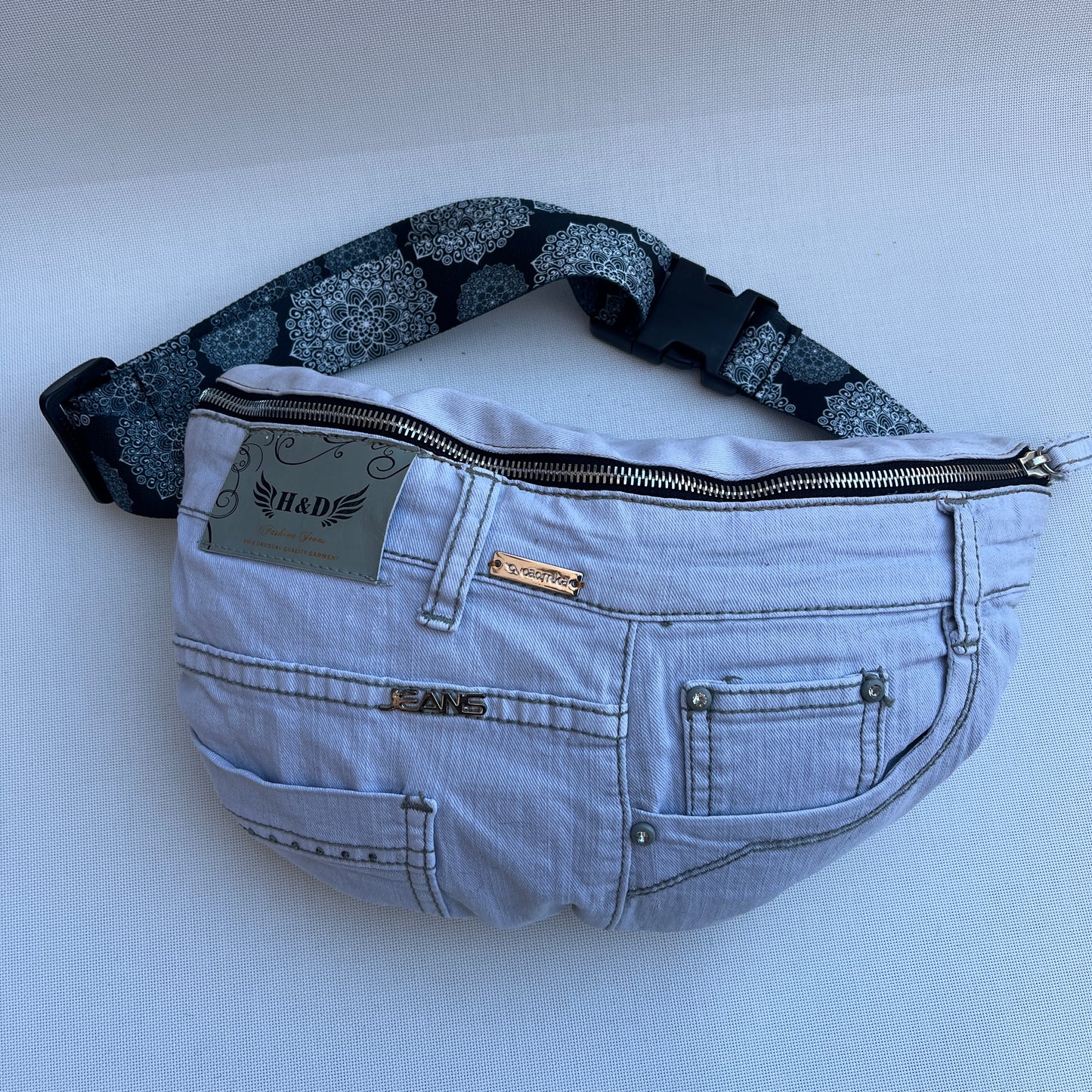 Maxi Retro Chic ♻️ Jeans Recycled ♻️ · Limited Edition · Unique Piece No. 12740