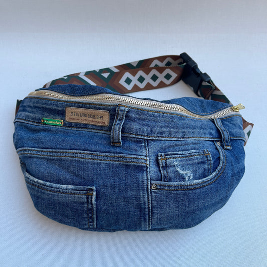 Maxi Retro Chic ♻️ Jeans Recycled ♻️ · Limited Edition · Unique Piece No. 12818