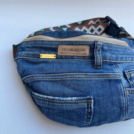 Maxi Retro Chic ♻️ Jeans Recycled ♻️ · Limited Edition · Unique Piece No. 12818