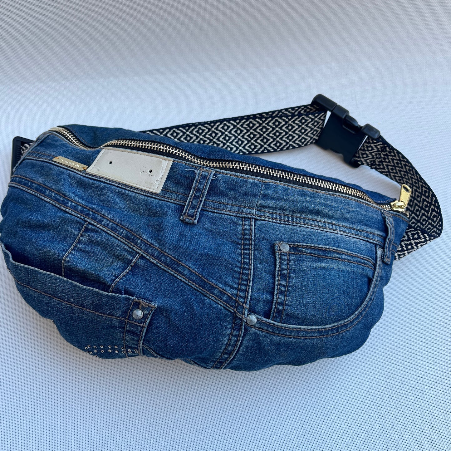 Maxi Retro Chic ♻️ Jeans Recycled ♻️ · Limited Edition · Unique Piece No. 12821