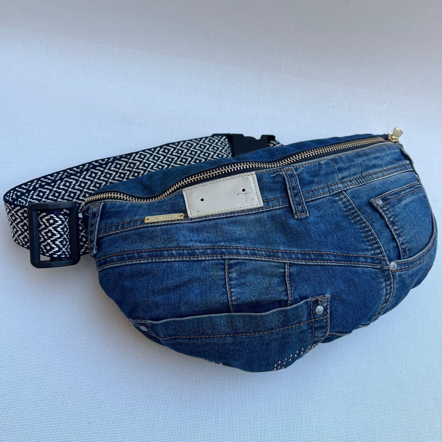 Maxi Retro Chic ♻️ Jeans Recycled ♻️ · Limited Edition · Unique Piece No. 12821