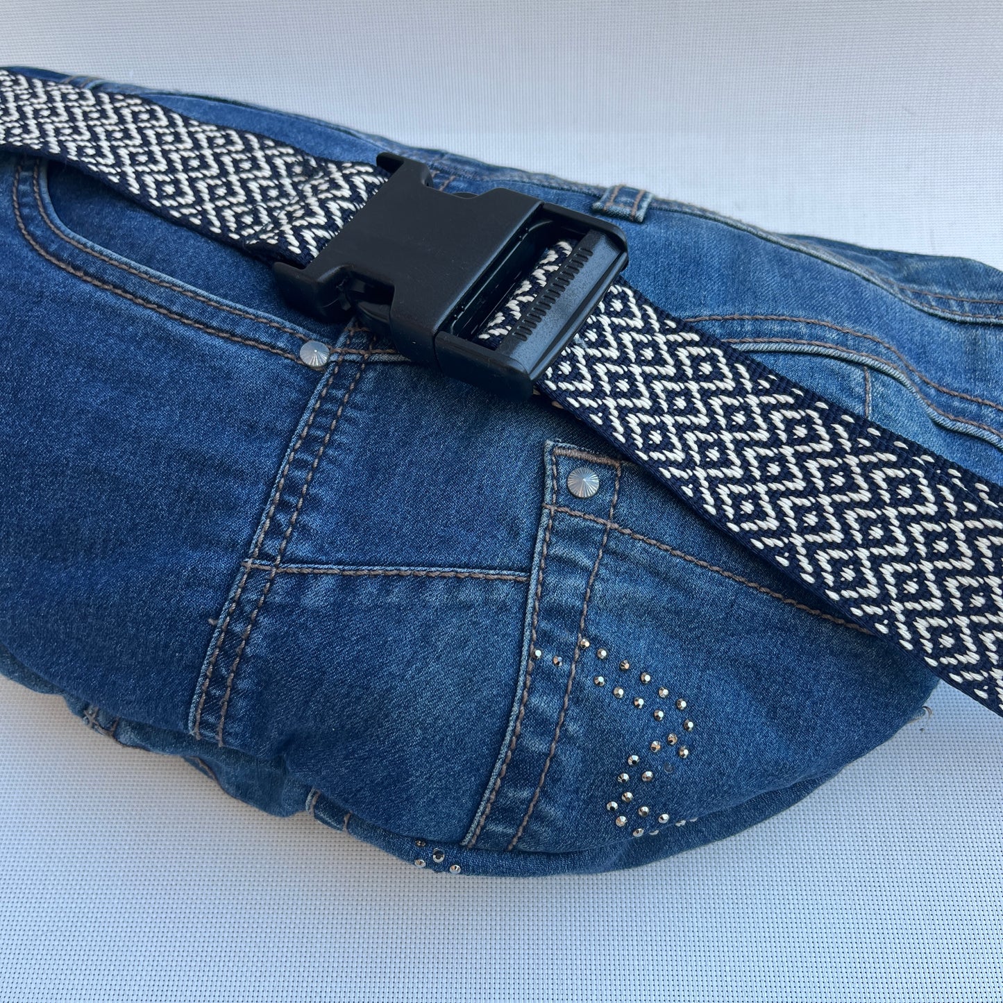 Maxi Retro Chic ♻️ Jeans Recycled ♻️ · Limited Edition · Unique Piece No. 12821