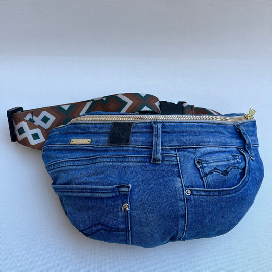 Maxi Retro Chic ♻️ Jeans Recycled ♻️ · Limited Edition · Unique Piece No. 12743
