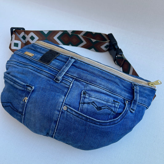 Maxi Retro Chic ♻️ Jeans Recycled ♻️ · Limited Edition · Unique Piece No. 12743