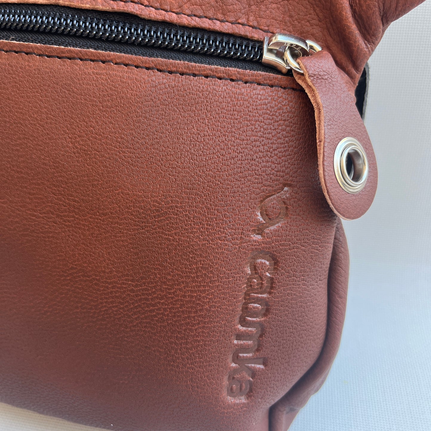 Special Brown &amp; Black BioCuir® natural leather Exclusive Piece No. 12894