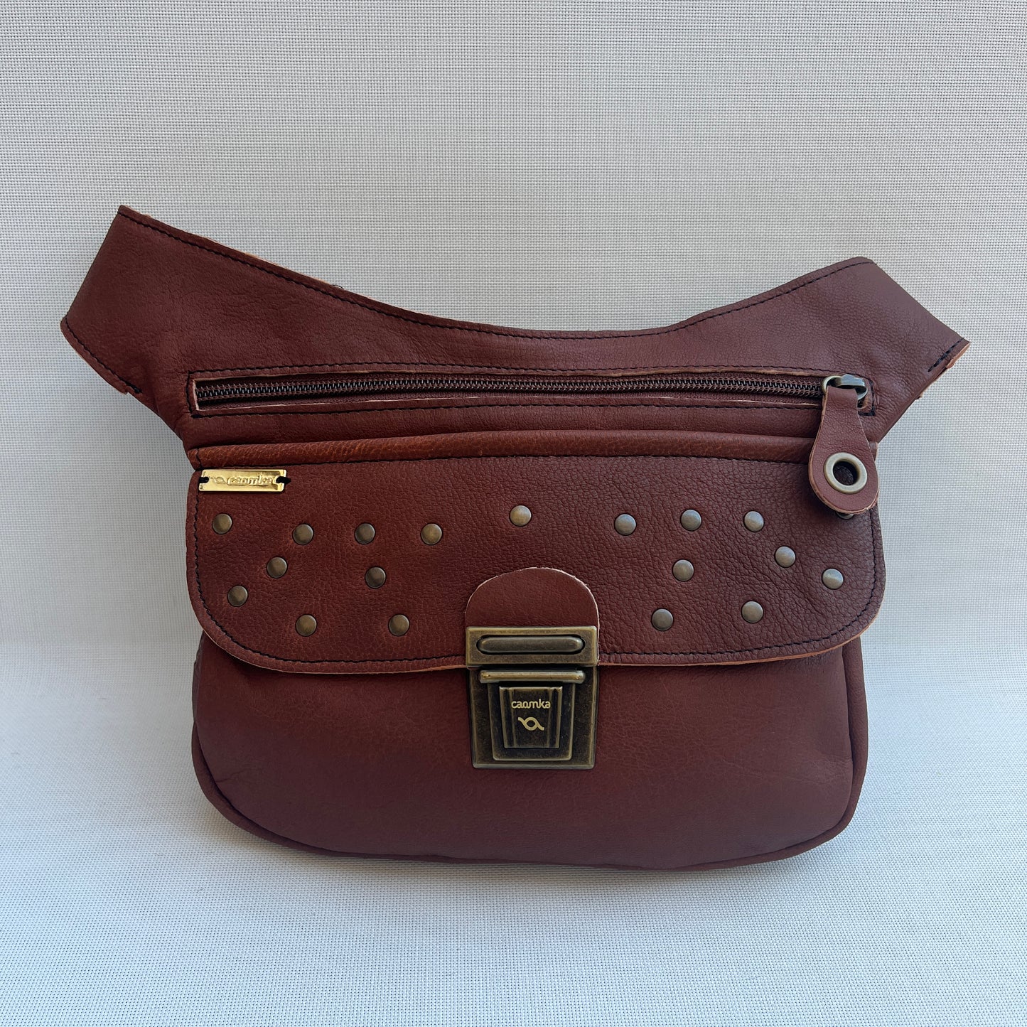 Premium Brown &amp; Old Gold Natural BioCuir® Leather Exclusive Part No. 12918