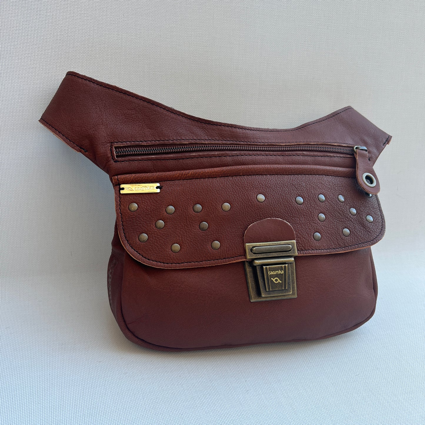 Premium Brown &amp; Old Gold Natural BioCuir® Leather Exclusive Part No. 12918