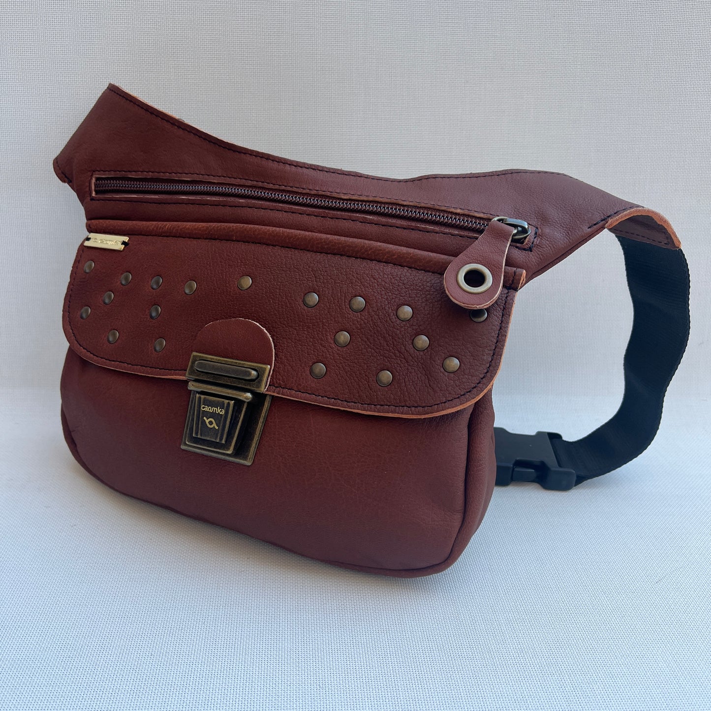 Premium Brown &amp; Old Gold Natural BioCuir® Leather Exclusive Part No. 12918