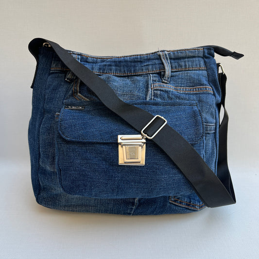 Caomka Tote Bag Special Edition ♻️ Jeans Recycled ♻️ Unique Piece 11928