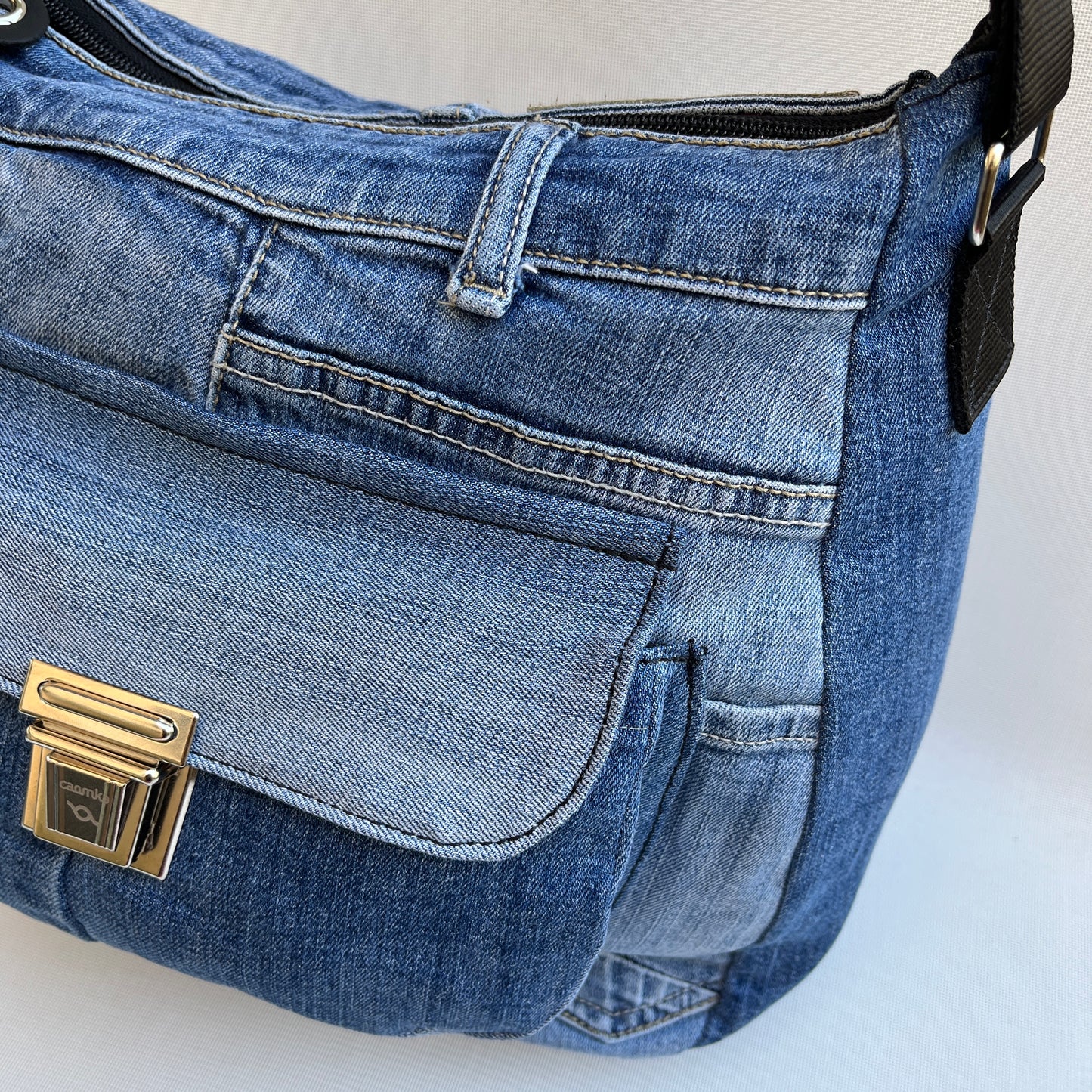 Caomka Tote Bag Special Edition ♻️ Jeans Recycled ♻️ Unique Piece 11927
