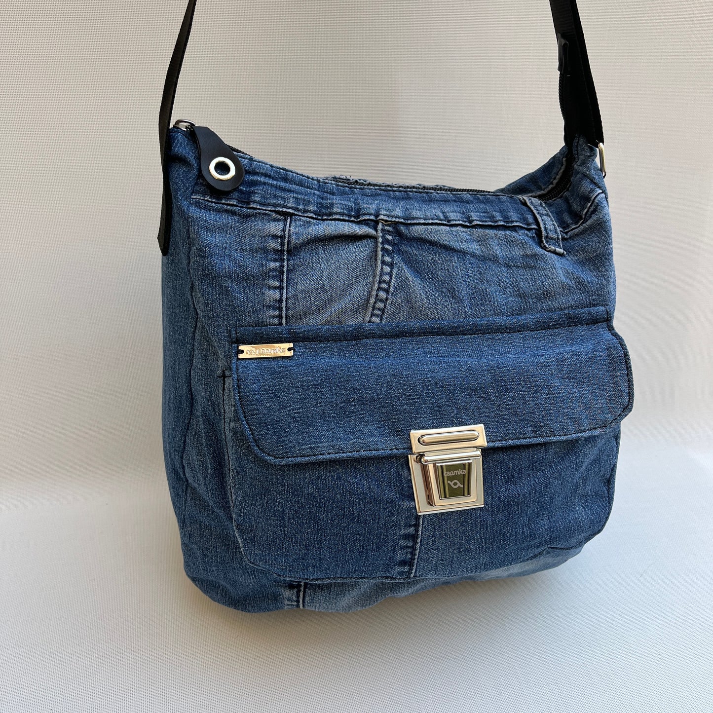 Bolso Tote Caomka · Edición Especial ♻️ Jeans Recycled ♻️ Pieza Única 11925