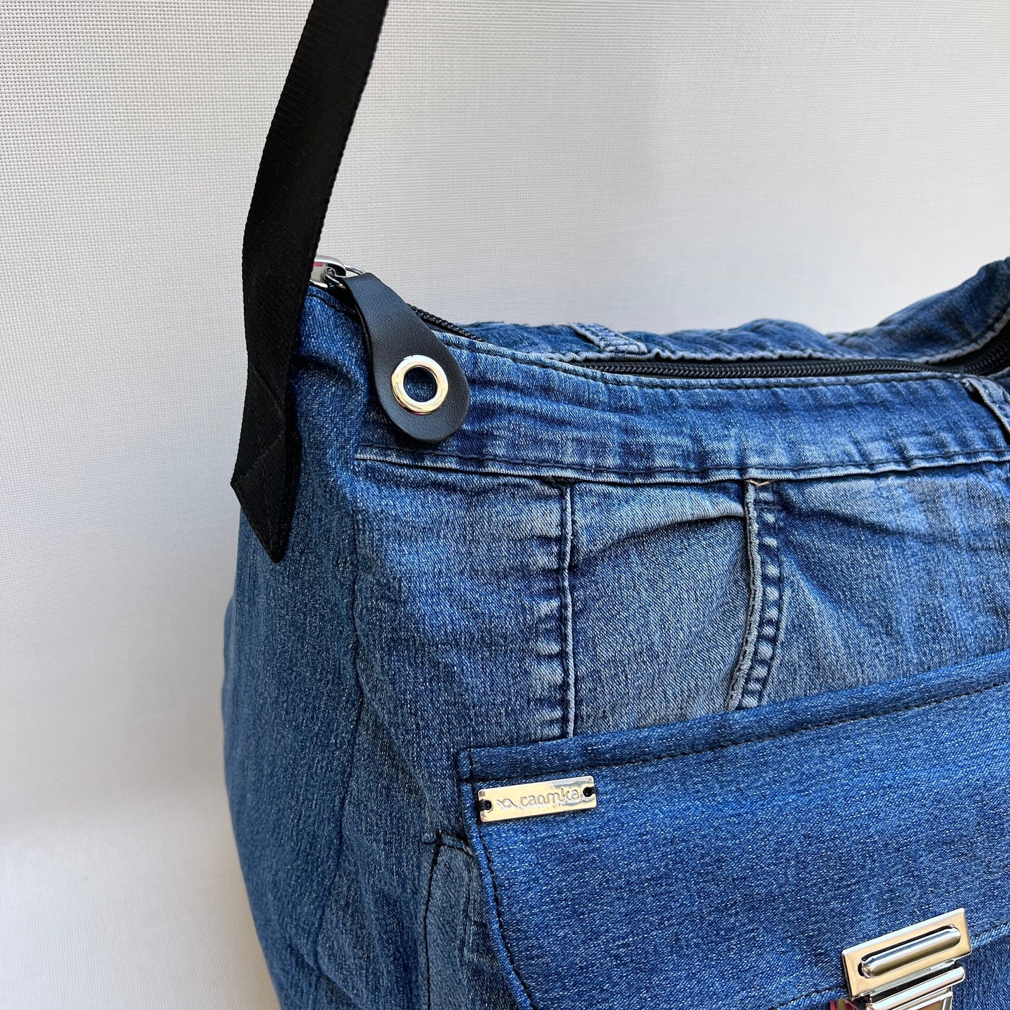 Bolso Tote Caomka · Edición Especial ♻️ Jeans Recycled ♻️ Pieza Única 11925