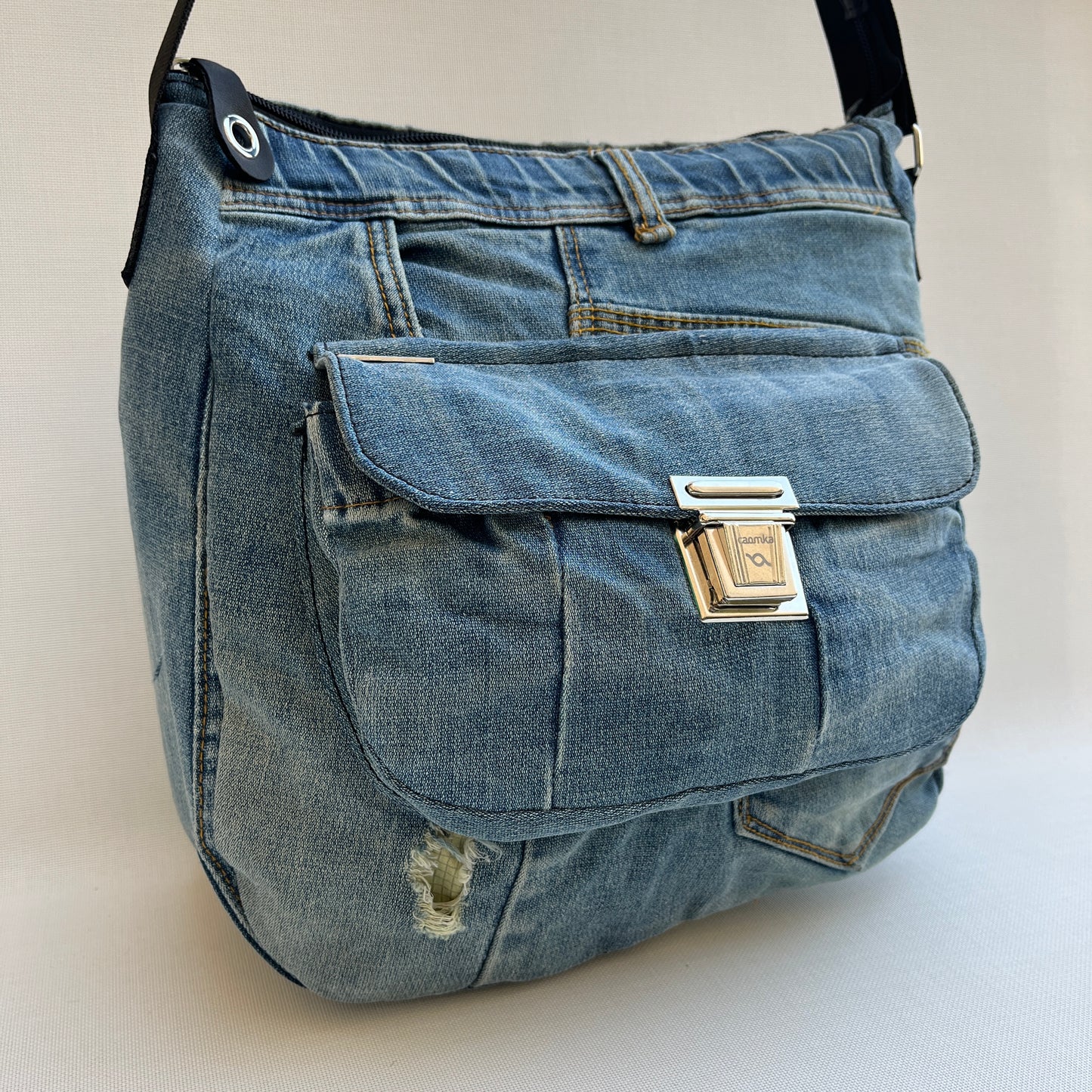 Caomka Tote Bag Special Edition ♻️ Jeans Recycled ♻️ Unique Piece 11924