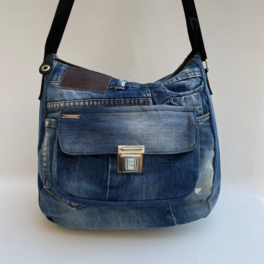 Caomka Tote Bag Special Edition ♻️ Jeans Recycled ♻️ Unique Piece 11919