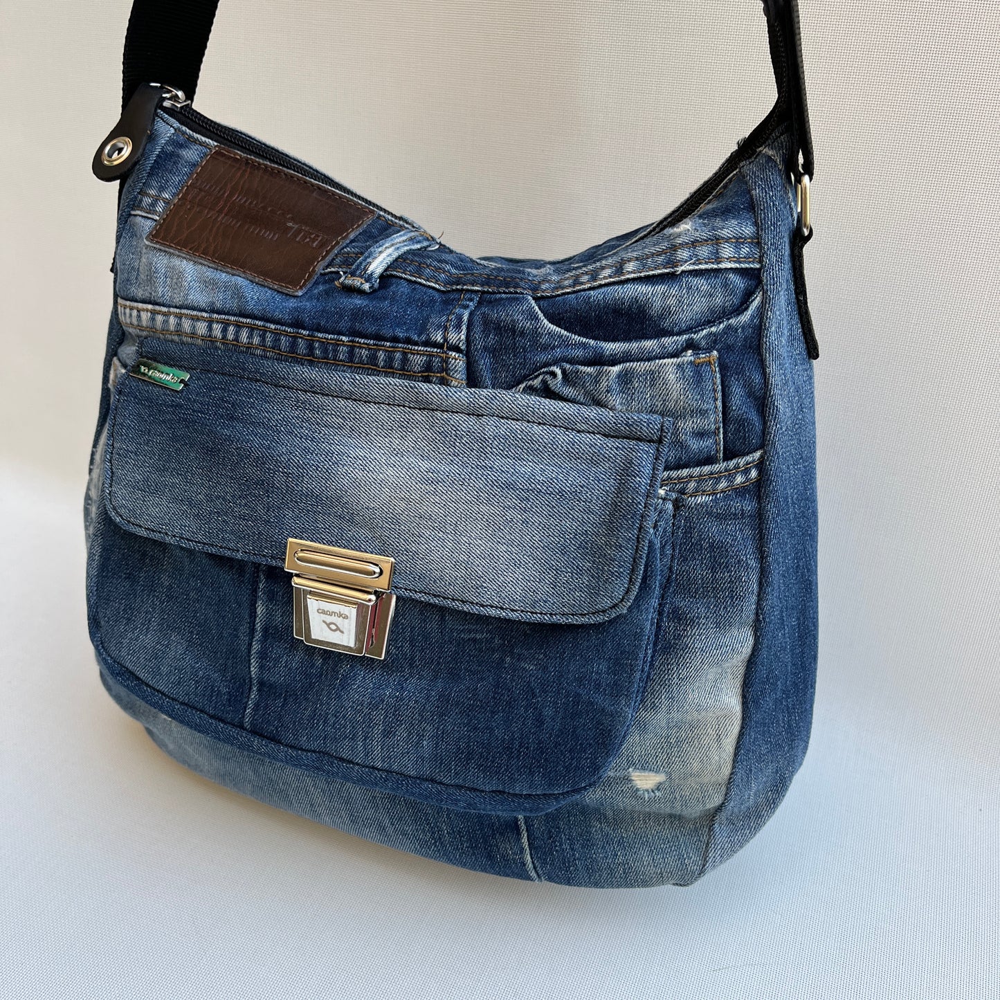 Caomka Tote Bag Special Edition ♻️ Jeans Recycled ♻️ Unikat 11919