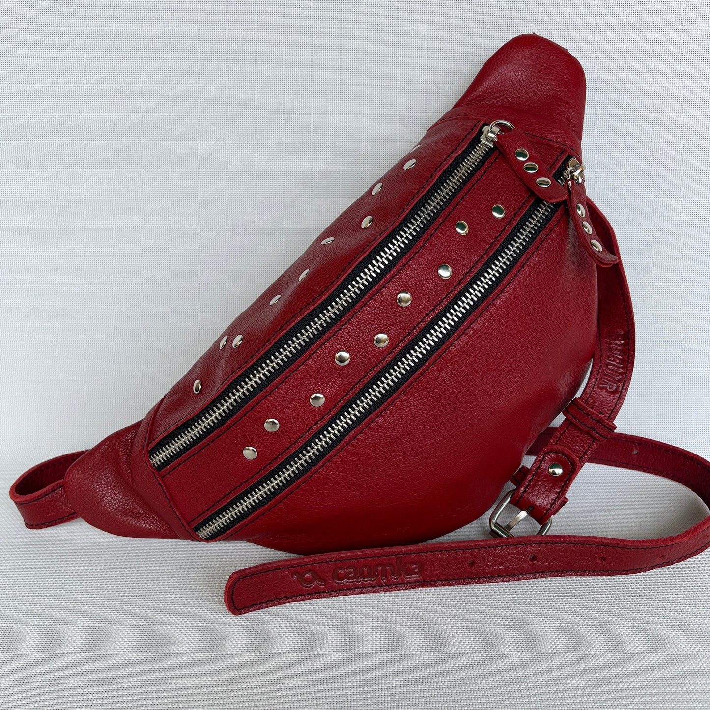 Premium Retro Chic Fuchsia Natural BioCuir® Leather Exclusive Piece No. 12986