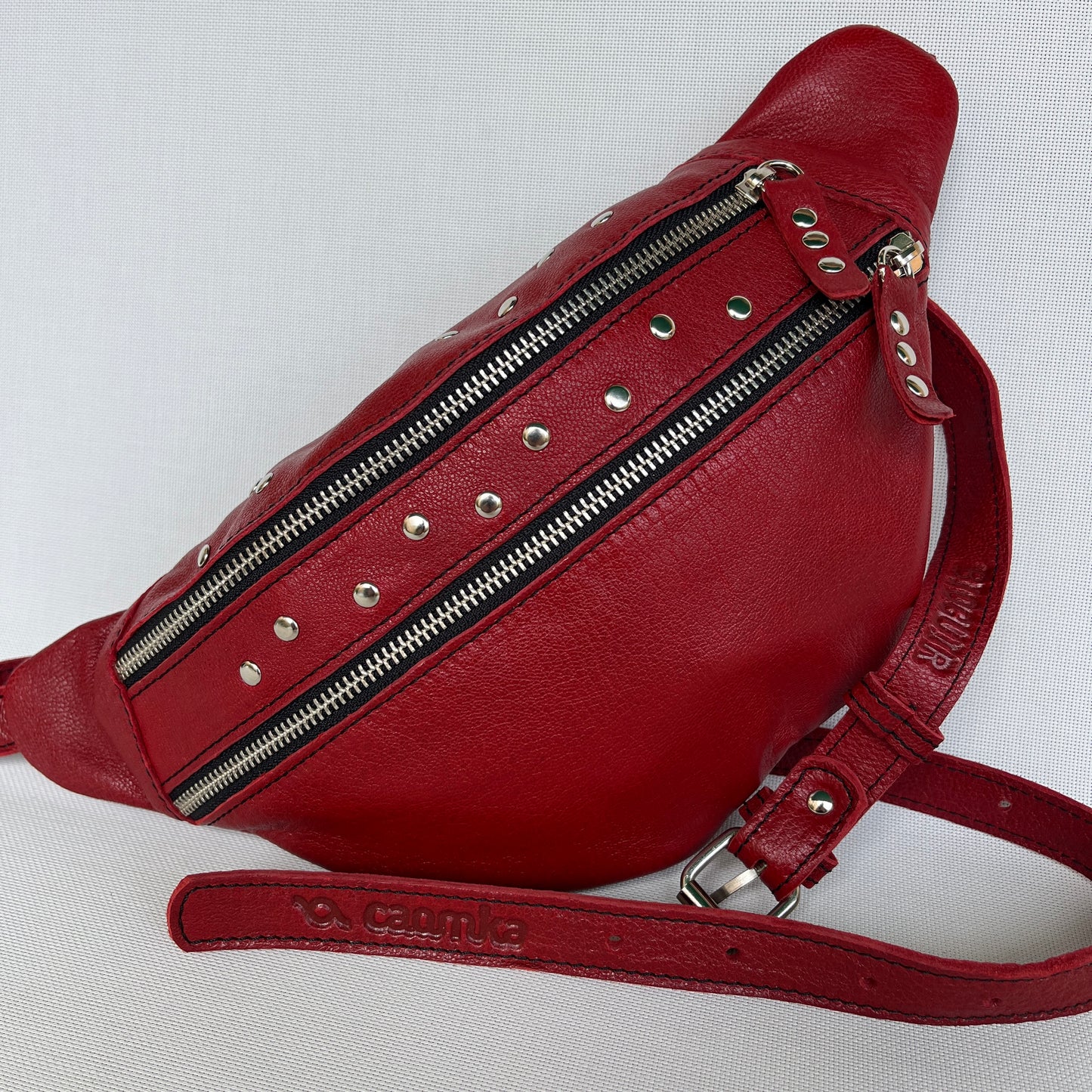 Premium Retro Chic Fuchsia Natural BioCuir® Leather Exclusive Piece No. 12986